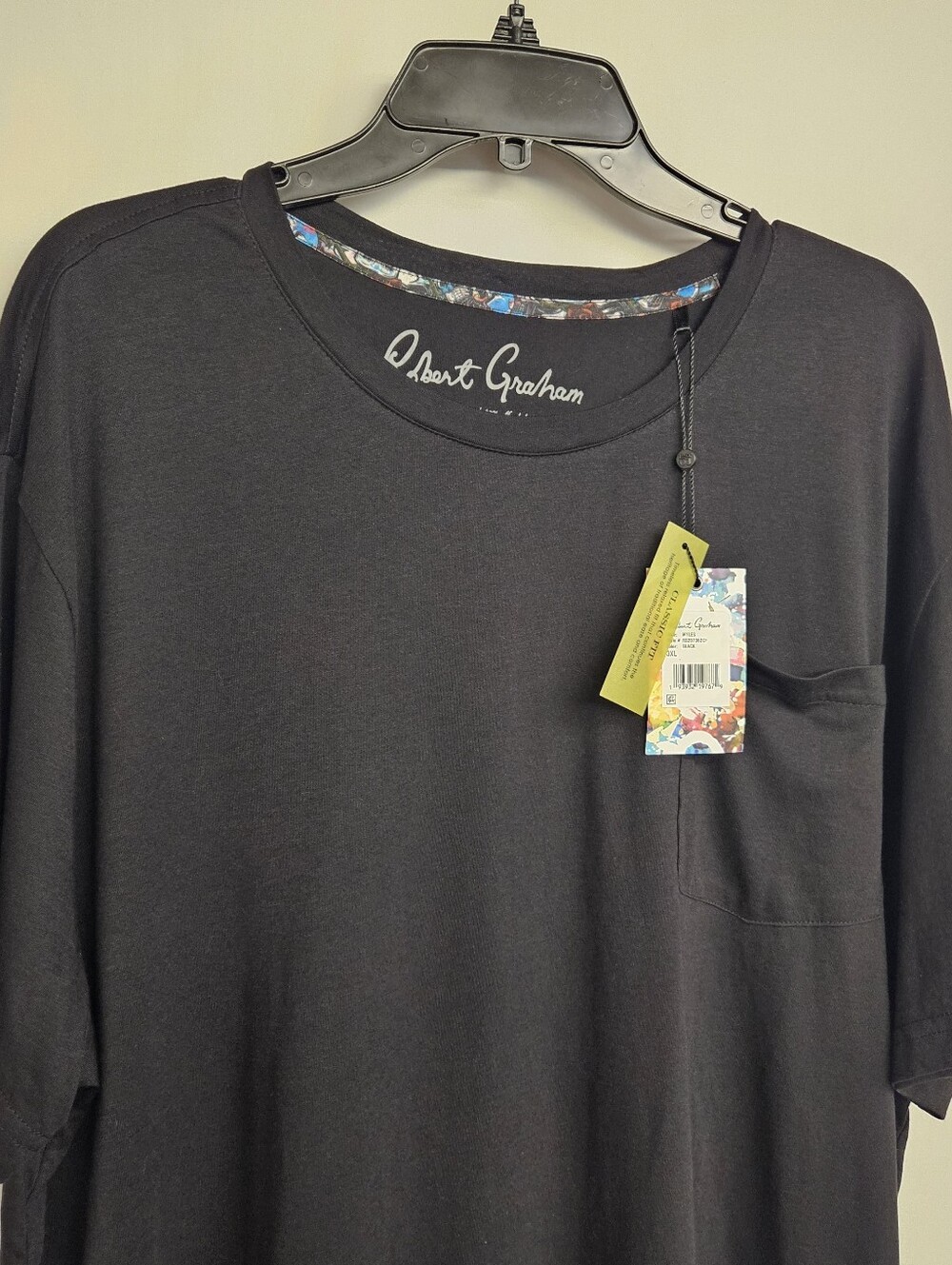 Robert Graham NWT Black Big And Tall T-Shirt Black 3XL